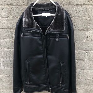 Black leather jacket